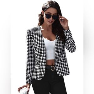 Houndstooth blazer